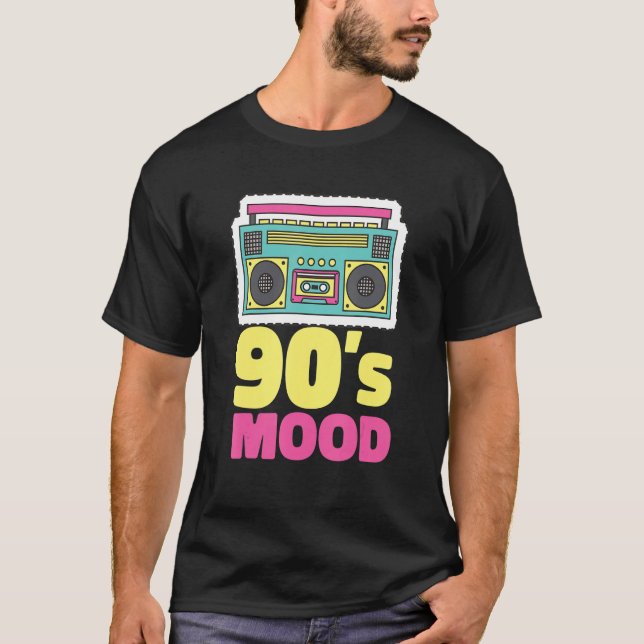 90's Mood Cassette Tape Boombox Nineties Music Ret T-Shirt (Vorderseite)