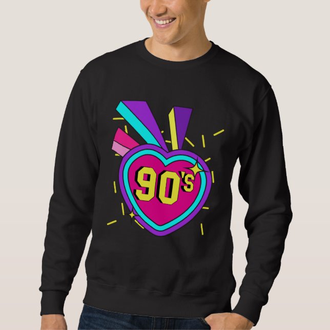 90s Outfit Retro Party 90s Costume Theme Party Sweatshirt (Vorderseite)