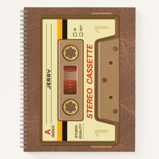 90s Retro Cassette Tape with Name Notizbuch