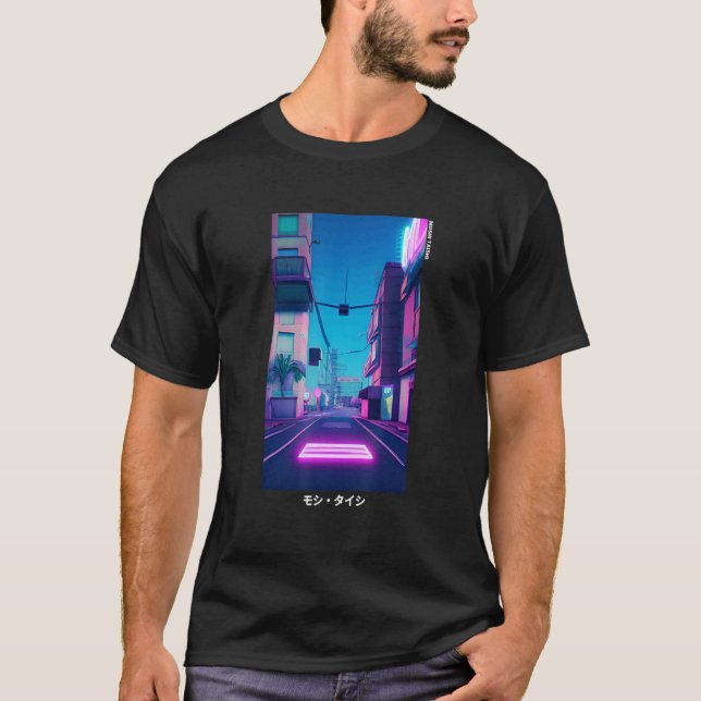 90's Retro Synthwave Japanese Vaporwave Otaku Aest T-Shirt (Vorderseite)