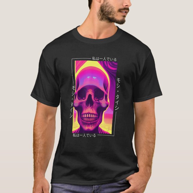 90's Retro Synthwave Japanese Vaporwave Otaku Aest T-Shirt (Vorderseite)