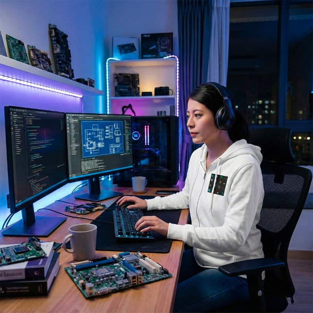 90s Retro Tech and Web Icon Pattern Hoodie (Von Creator hochgeladen)