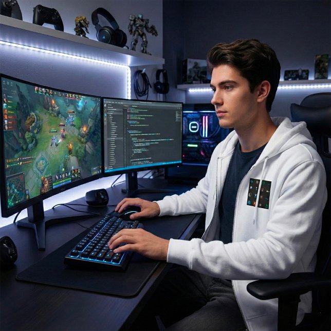 90s Retro Tech and Web Icon Pattern Hoodie (Von Creator hochgeladen)