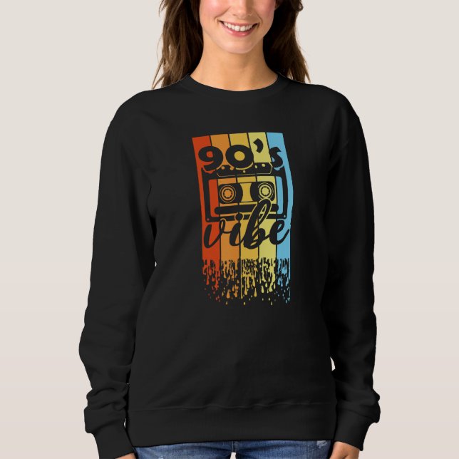 90s Retro Vibe Cassette Music Fan Sweatshirt (Vorderseite)