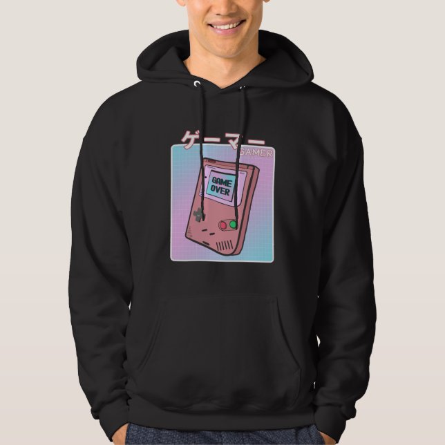 90s Video Game  Japanese Aesthetic Vaporwave Gamer Hoodie (Vorderseite)
