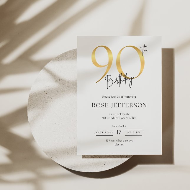 90th Birthday Invitation Einladung (Von Creator hochgeladen)