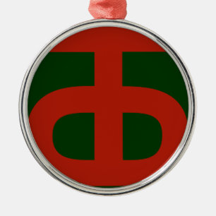 90th Infantry Division Ornament Aus Metall