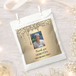 90th Ninety Elegant Birthday Party Gold Geschenktütchen