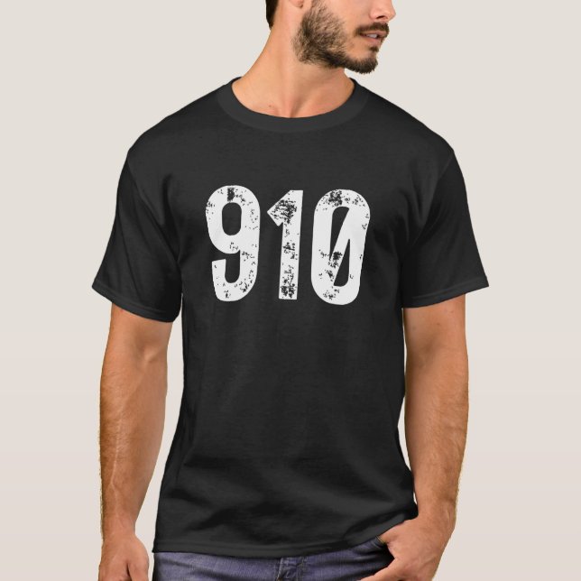 910 Area Code Fayetteville NC Mobiltelefon T-Shirt (Vorderseite)