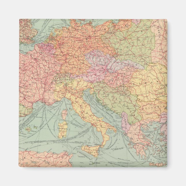 910 Kommunikationslinien, Mitteleuropa Magnet (Vorne)