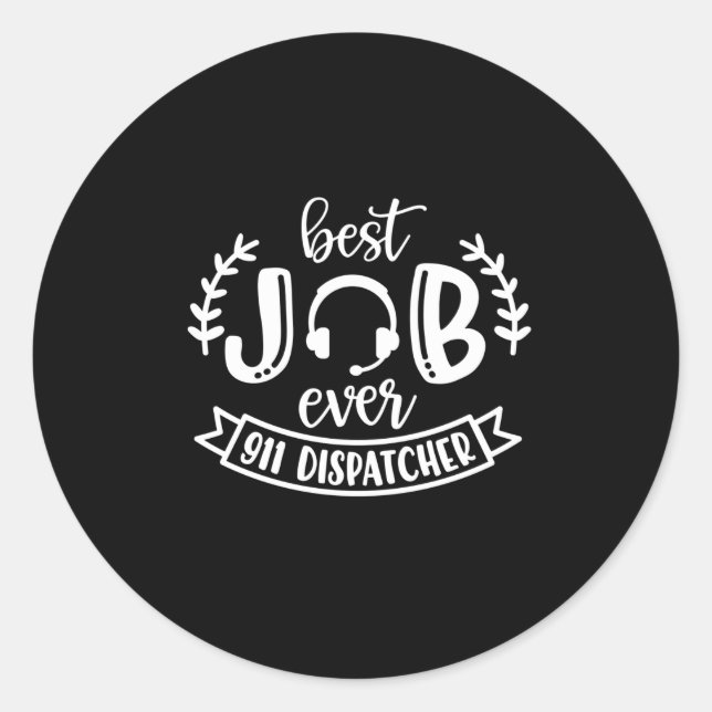 911 Absender, Befrager, Goldline Runder Aufkleber (Vorderseite)