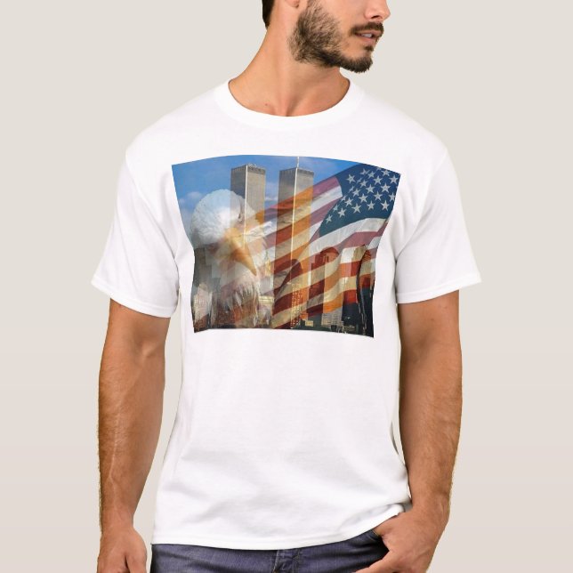 911 Adlerflaggentürme T-Shirt (Vorderseite)