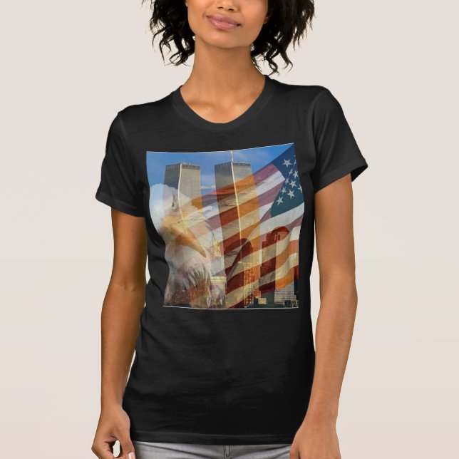 911 Adlerflaggentürme T-Shirt (Vorderseite)