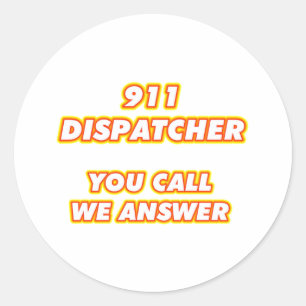 911 dispatcher-1 runder aufkleber