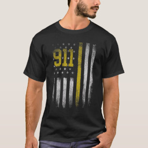 911 Dispatcher Dispatcher Dispatch US Flag Police T-Shirt