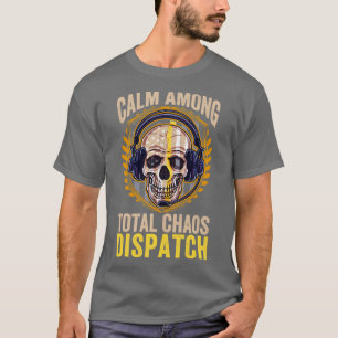 911 Dispatcher-Gold-Line-Notfallabfertigung T-Shirt