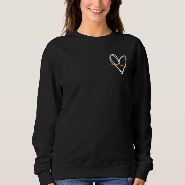 911 Dispatcher Heart  Thin Gold Line Police Dispat Sweatshirt (Vorderseite)