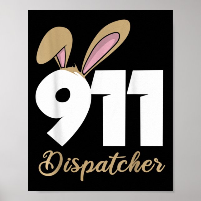 911-Dispatcher-Ostern Pullover Hoodie  Poster (Vorne)
