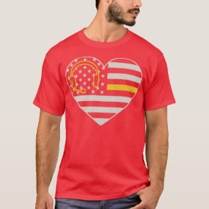 911 Dispatcher Shirt Heart American Flag Geschenk