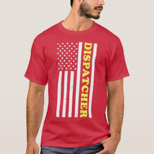911 Dispatcher Shirt Patriotic US American Flag Gi