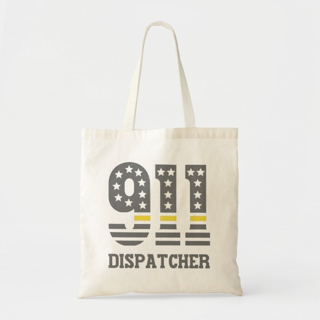 911 Dispatcher USA Flag Thin Yellow Line Emergency Tragetasche (Vorne)