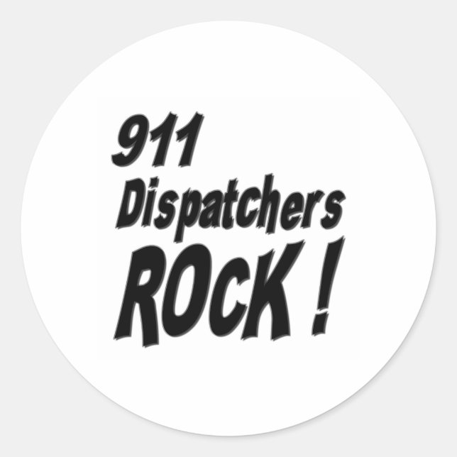 911 Dispatchers Rock! Aufkleber (Vorderseite)