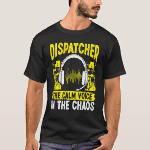 911 Feuerwehr und Polizeiflieger Calm Voice in Cha T-Shirt