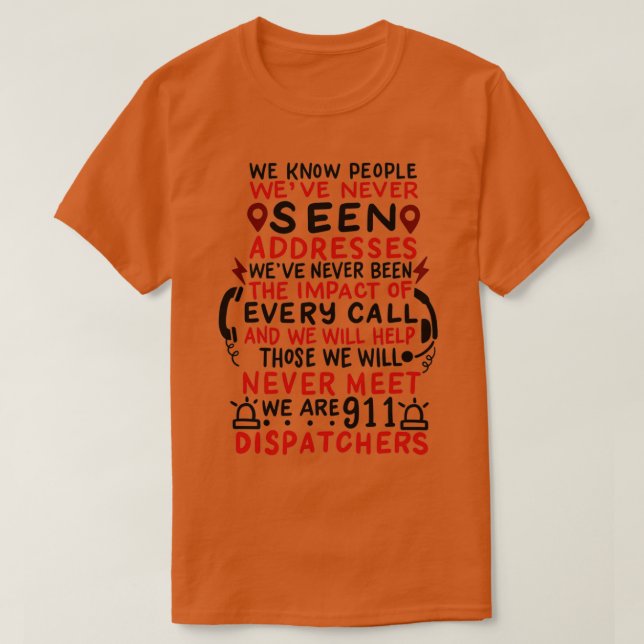 911 Geschenk des ersten Responders für den Feuerlö T-Shirt (Design vorne)