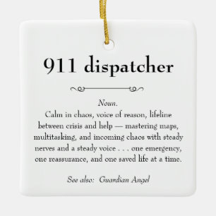 911 Geschenk für Notfall-Rückführung Keramikornament