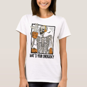 911 Halloween-Skelett, was dein Emerge ist T-Shirt