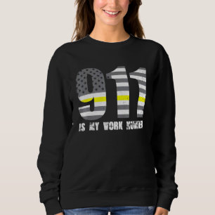 911 ist meine Arbeitsnummer US-Flagge Patriotic Am Sweatshirt