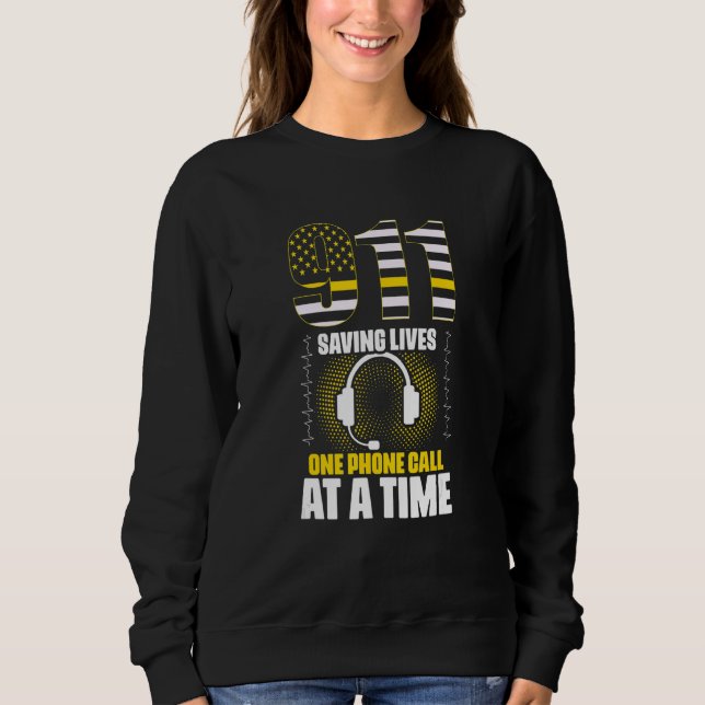 911 Lebensretter Notrufzentrale Operator 911 D Sweatshirt (Vorderseite)
