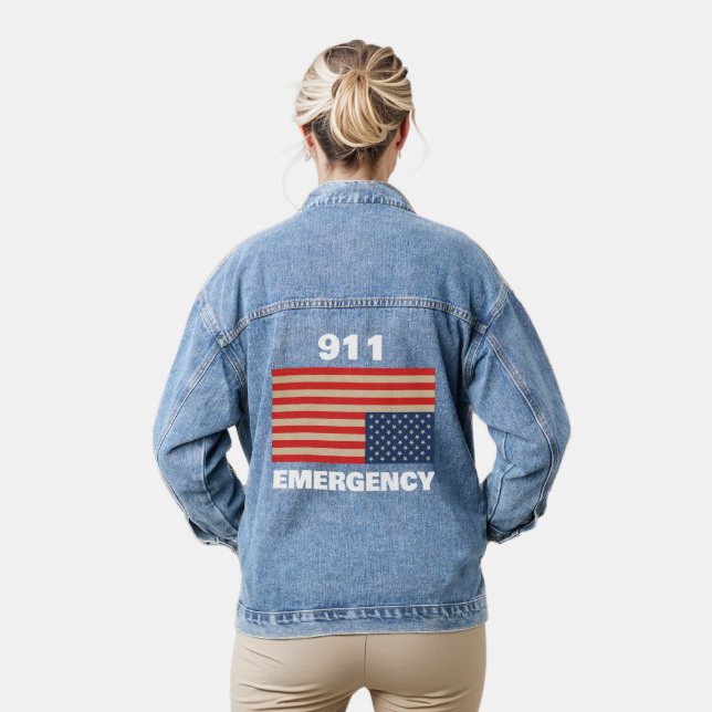 911 Notfall-Denimjacke Jeansjacke (Modell)