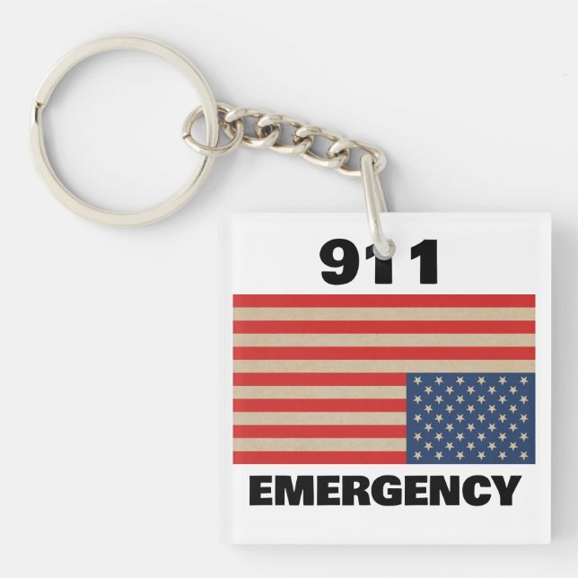 911 Notfall-Schlüsselanhänger Schlüsselanhänger (Vorderseite)
