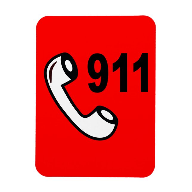 911 NOTFALLTELEFONNUMMER MEDIZINISCHE HILFE MAGNET (Vertikal)