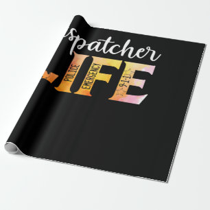 911 Police Emergency Dispatcher Life Gold Geschenkpapier