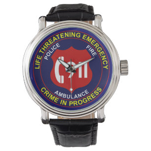 911 Polizeiamtswagen Armbanduhr