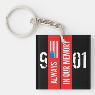 911 Schwarz-Rot-Schlüsselanhänger Schlüsselanhänger