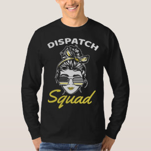 911-Team-Dispatcher Dünne gelbe Linie Dispatch Ame T-Shirt