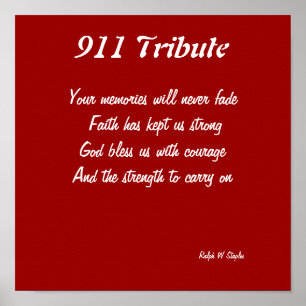 911 Tribute-Drucke Poster