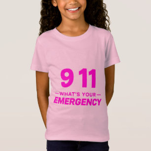 "911 Was ist dein Notfall?" T-Shirt "Fun Alert Kid