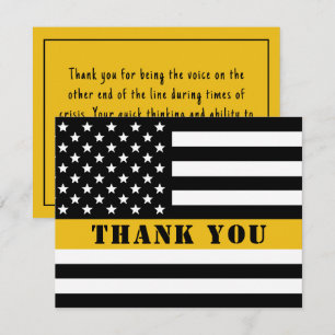 911 Wertsteigerung der Thin-Gold-Line-Flagge für d Dankeskarte