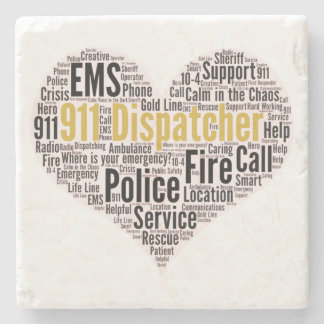 911 Word-Cloud für den Datenaustausch Steinuntersetzer