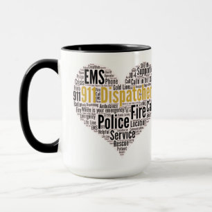 911 Word-Cloud für den Datenaustausch Tasse
