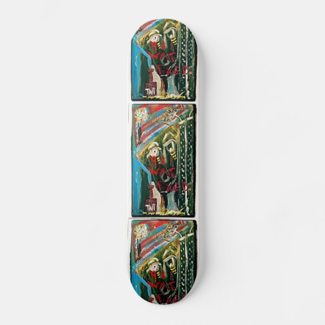 911 WURDE MINI FESTGELEGT SKATEBOARD (Vorderseite)