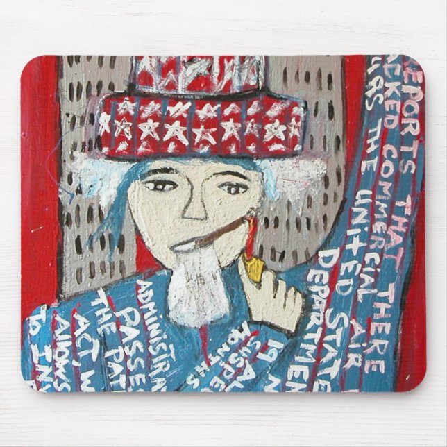 911 WURDE ROT BEHOBEN MOUSEPAD (Vorne)