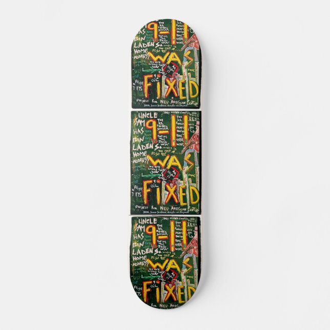 911 WURDE SCHWARZ BEHOBEN SKATEBOARD (Vorderseite)
