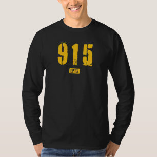 915 EPTX El Paso TX robustes Gestaltungskonzept T-Shirt