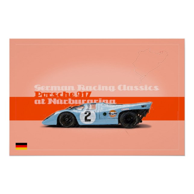 917 at the Nurburgring Poster (Vorderseite)