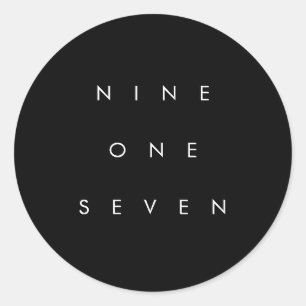 917 Bereichscode Runder Aufkleber